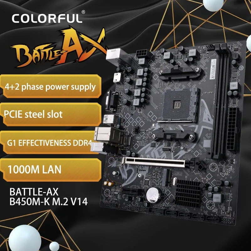 [Do Brasil] Placa Me  Colorfull Battle-Ax B450m-K 14 Matx Am4